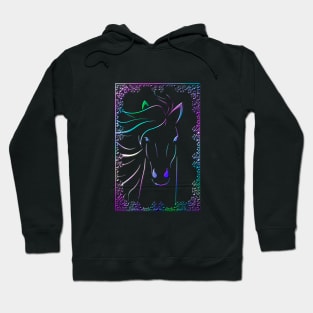 Horse Animal Wildlife Forest Nature Chrome Graphic Hoodie